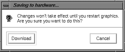 Figure A-8 Saving to Hardware Dialog Box