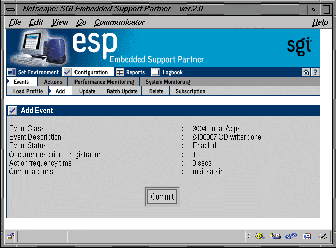 Figure 4-5 Verification Message for Adding an Event (Adding Event to Existing Class)