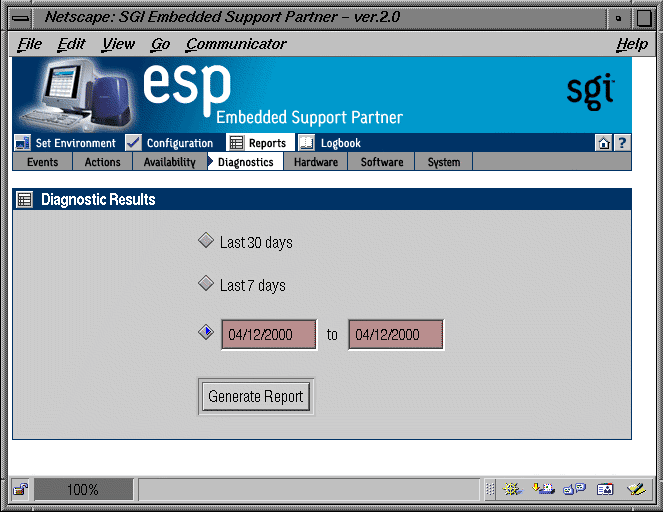 Figure 5-24 Diagnostic Results Window (Single System Manager Mode)