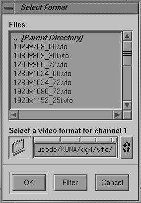 Figure D-3 Selecting a Channel Format 