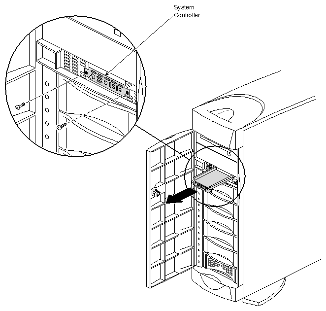 Figure 5-18 Removing the System Controller Assembly From the Chassis