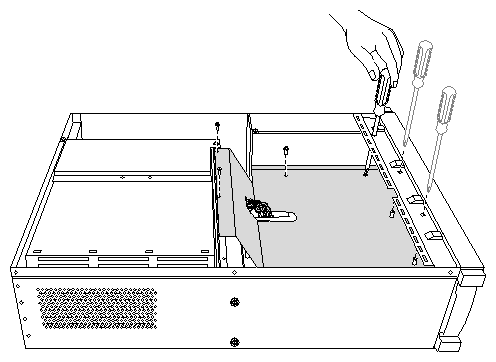 Figure 5-21 Unfastening the Power Supply Shroud