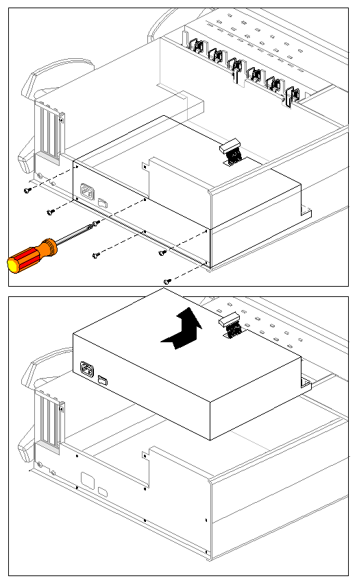 Figure 4-15 Removing the Power Supply 