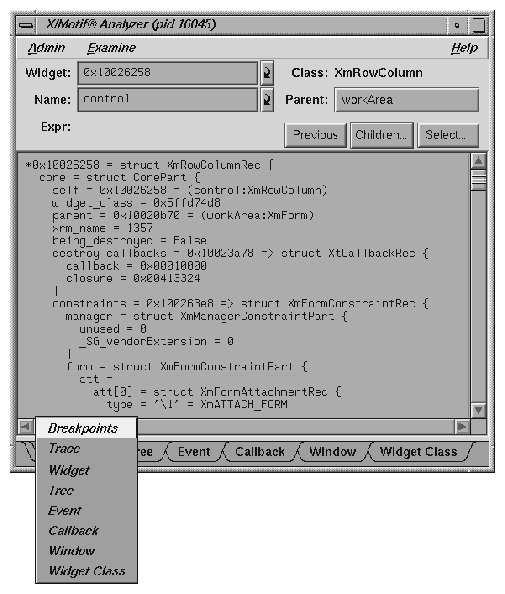 Selecting the Breakpoints Tab from the Overflow Area