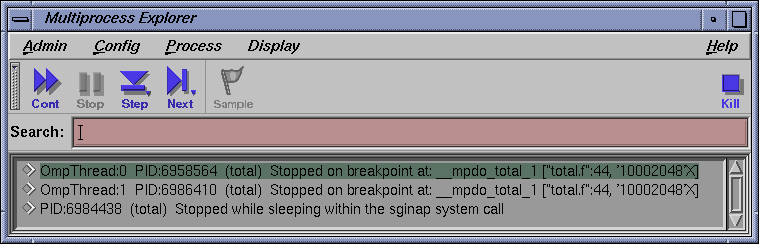 Multiprocess Explorer: stopped at breakpoint