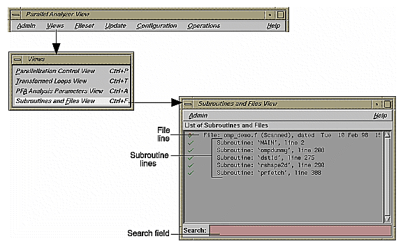 Subroutines and Files View 