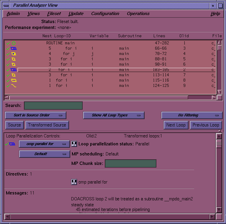 Explicitly Parallelized Loop 