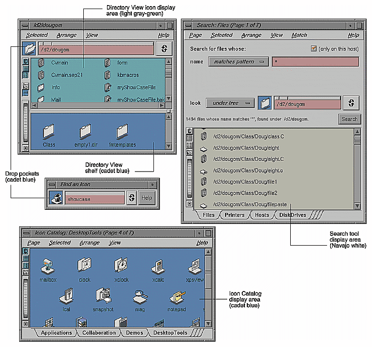 Figure 2-7 Potential Icon Background Areas and Colors