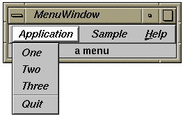 Figure 5-3 Menu Pane Created by a Static Description