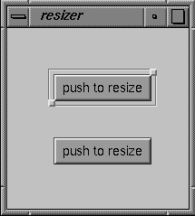 Figure 13-4 Widget With a VkResizer Attachment