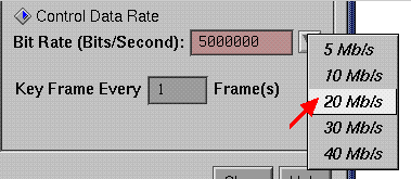 Figure 2-12 Using the Bit Rate Menu Button