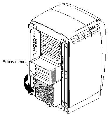 Figure 4-8 Opening the Release Lever