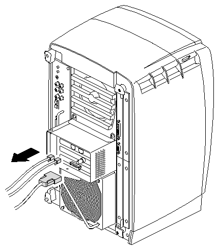 Figure 4-4 Removing the Cables From the PCI Module