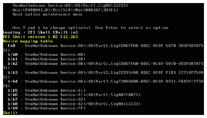 EFI Shell Command Mode