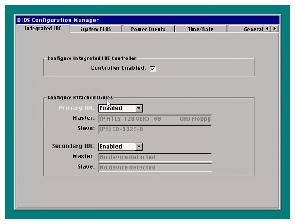 Integrated IDE Tab Screen