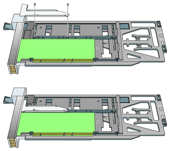 Installing the Bracket to Secure a Half-height PCI Card