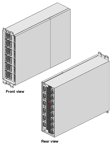 Front and Rear Views of Power Bay