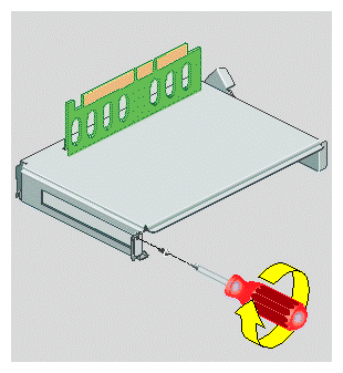 Replacing the Filler Panel and Screw on the PCI Tray