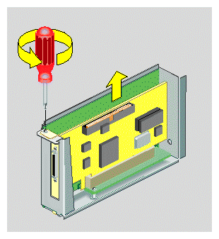 Removing the Screw and the PCI Board