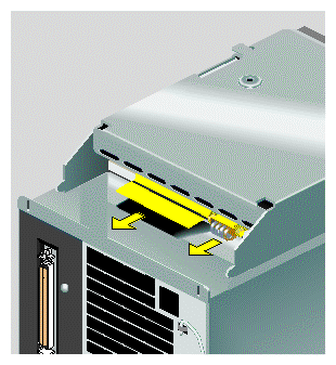 Disconnecting the SCSI and Power Cables