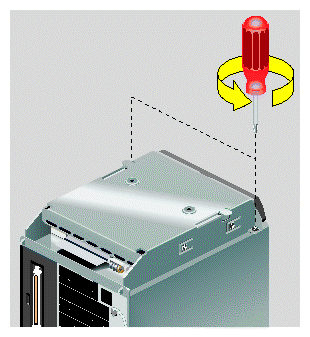 Removing the Screws from the CD-ROM Drive