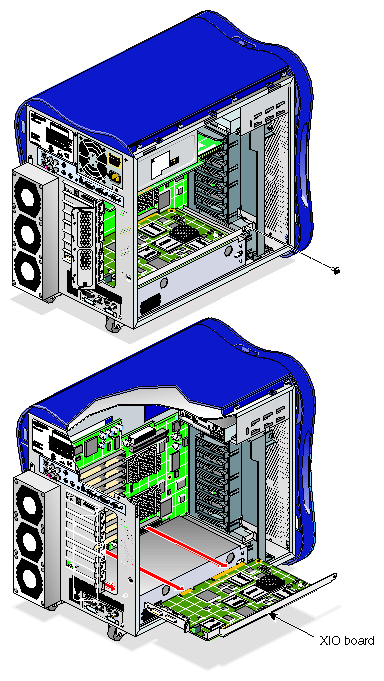 Removing an XIO Board