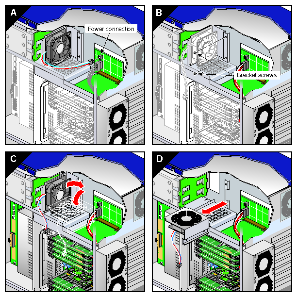 Removing the Hard Disk Drive Fan