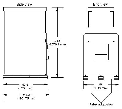 Dimensions of Tall Rack Shipping Crate