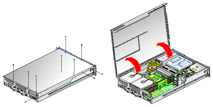 Removing the Top Cover Screws on the Module 