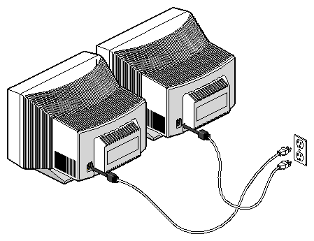 Connecting the Monitor Power Cables 