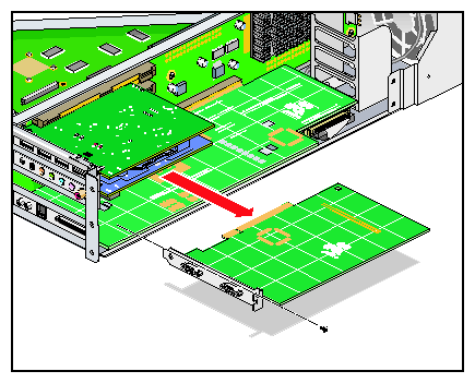 Removing the Retaining Screw and Extracting the Card