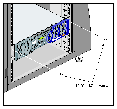 Securing the Module to the Rack