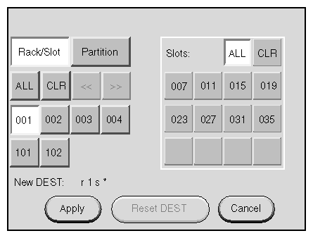 Target Selection Window 